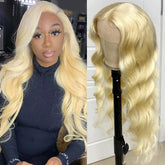 613 Human Hair Body Wave Wig Pure Blonde Wig Melt Lace 13x4 Wigs
